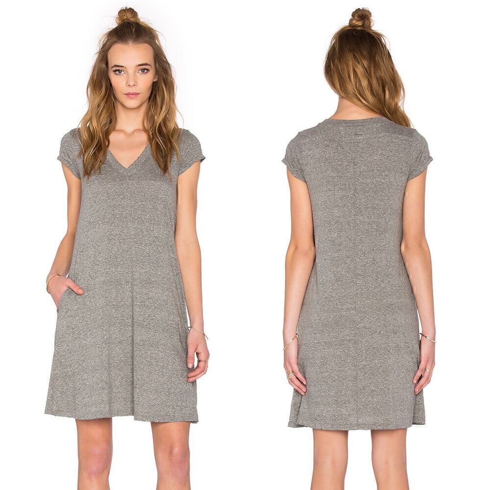 Current/Elliot x REVOLVE The V Neck Trapeze Heather Grey Dress Size Small / 1